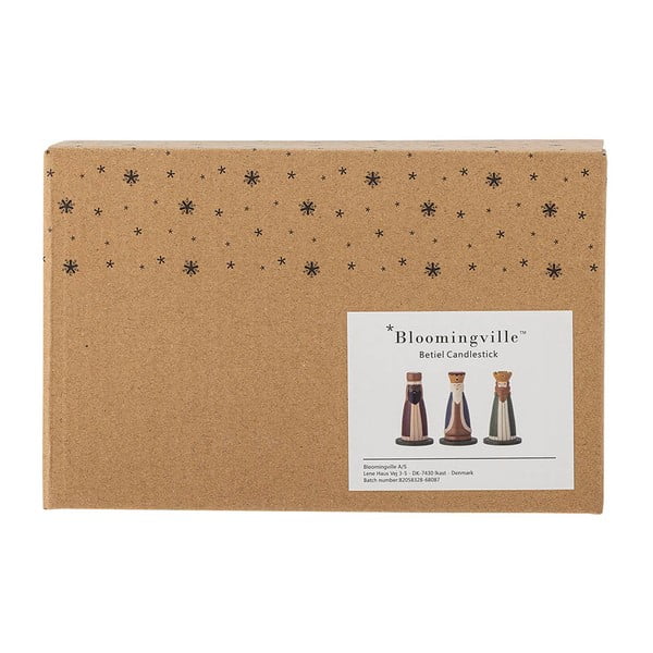 Drevené svietniky s vianočným motívom v súprave 3 ks Betiel – Bloomingville-image-3