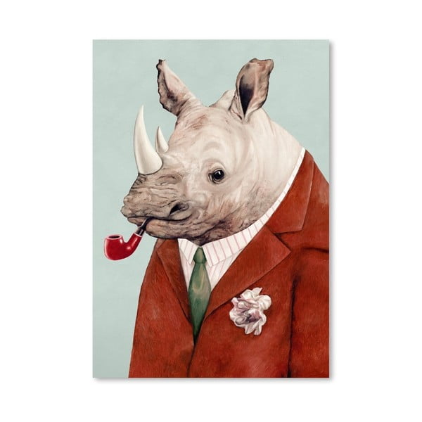 Plagát Rhino, 30x42 cm