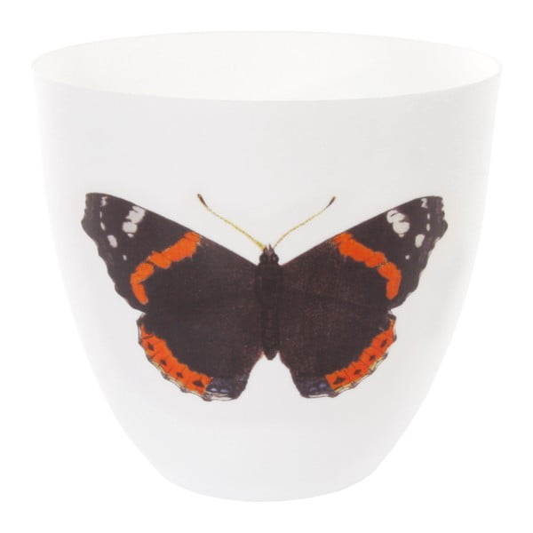 Porcelánový kvetináč s červeným motýľom SHISHI  Butterfly