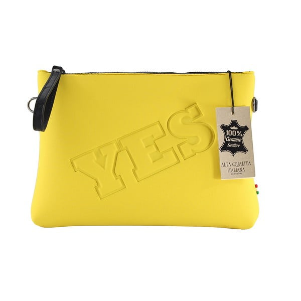 Neoprénová listová kabelka Yes/No, žlté