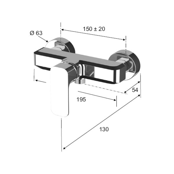 Nástenná sprchová batéria v zlatej farbe (1 výstup) Spy – Sapho-image-4