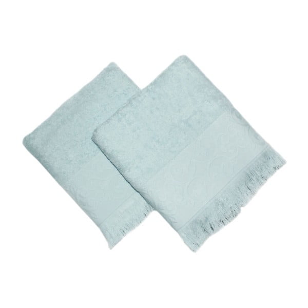 Sada 2 modrých uterákov z bavlny Sehzade, 50 × 90 cm