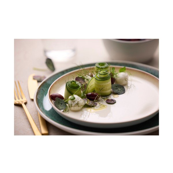 Biely/zelený tanier z kameniny ø 27 cm Gastro White/Green – Bitz-image-3