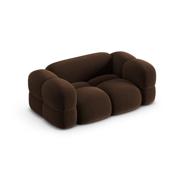 Tmavohnedá zamatová pohovka 180 cm Loretto – Cosmopolitan Design-image-3