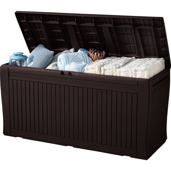 Hnedý záhradný úložný box Comfy – Keter-image-2