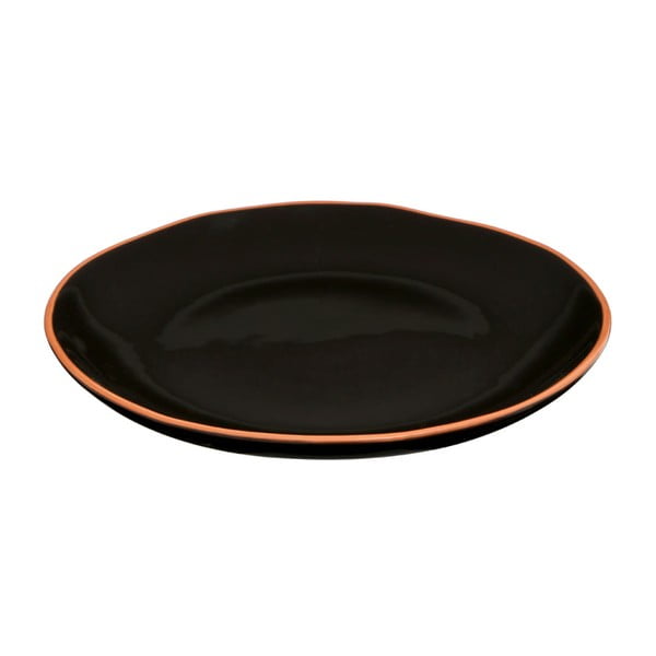 Čierny tanier z glazovanej terakoty Premier Housewares, ⌀ 27,5 cm