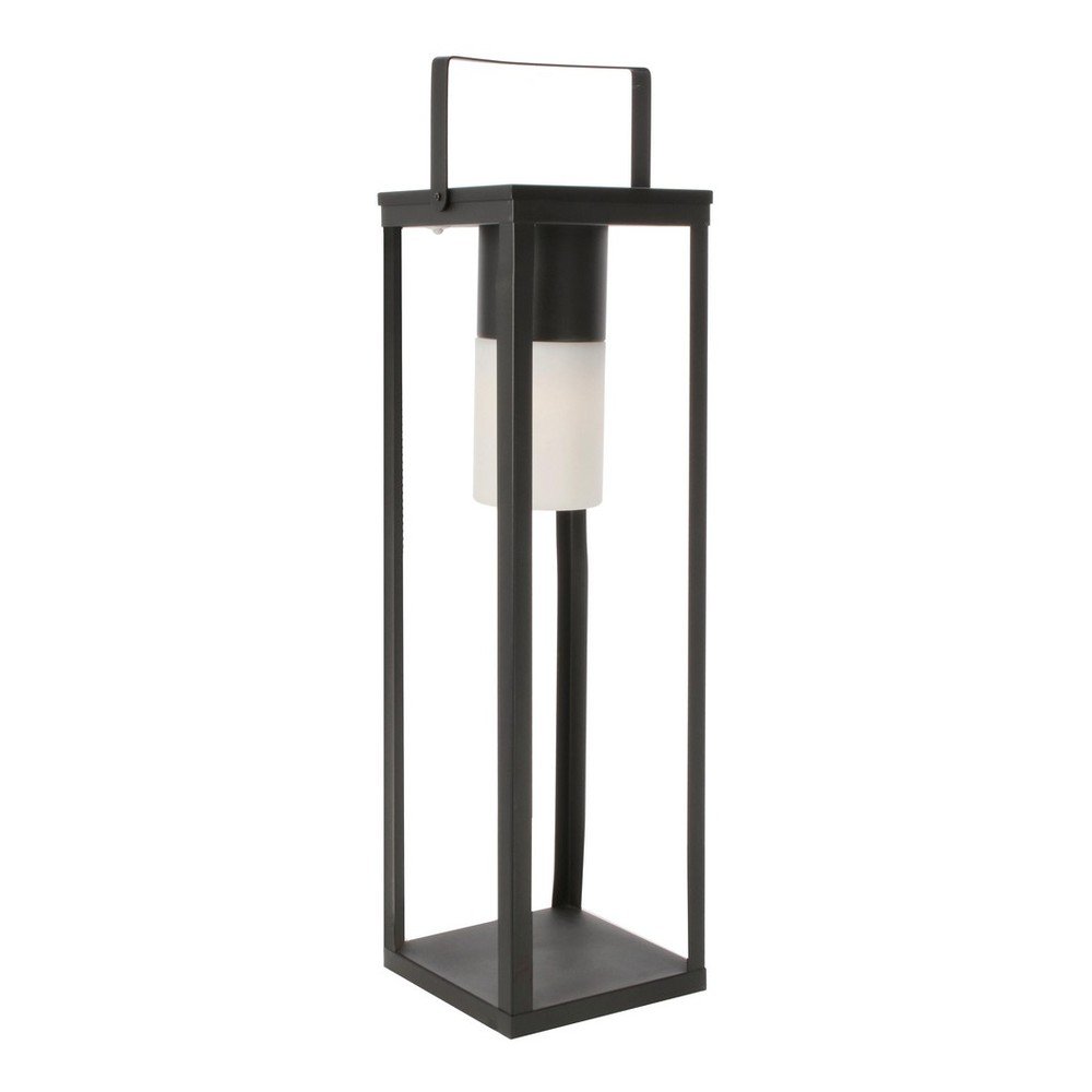 E-shop Čierny LED lampáš so solárnym panelom/na USB (výška 75 cm) Solar – Bizzotto
