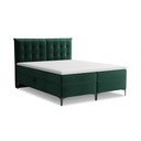 Tmavozelená boxspring posteľ s úložným priestorom 180x200 cm Mikana – Makamii