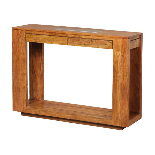 Konzolový stolík z masívneho akáciového dreva s 2 zásuvkami Zara