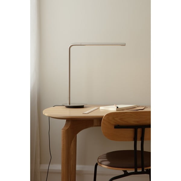 Kovová LED stmievateľná stolová lampa v striebornej farbe (výška 46 cm) Omni Table – UMAGE-image-2