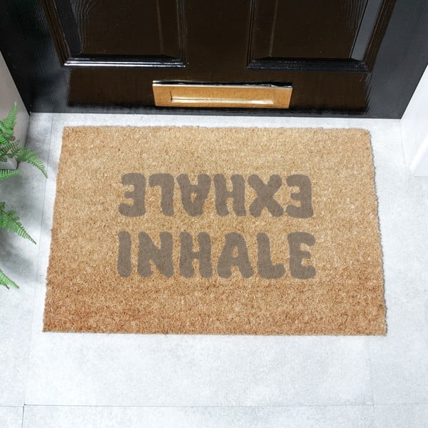 Rohožka z kokosového vlákna 60x90 cm Inhale Exhale – Artsy Doormats-image-2