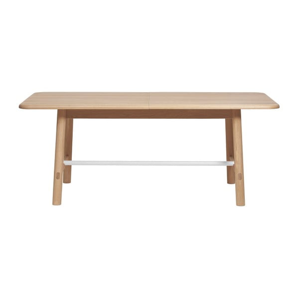 Rozkladací stôl z dubového dreva s bielou priečkou HARTÔ Helene, šírka 240 cm