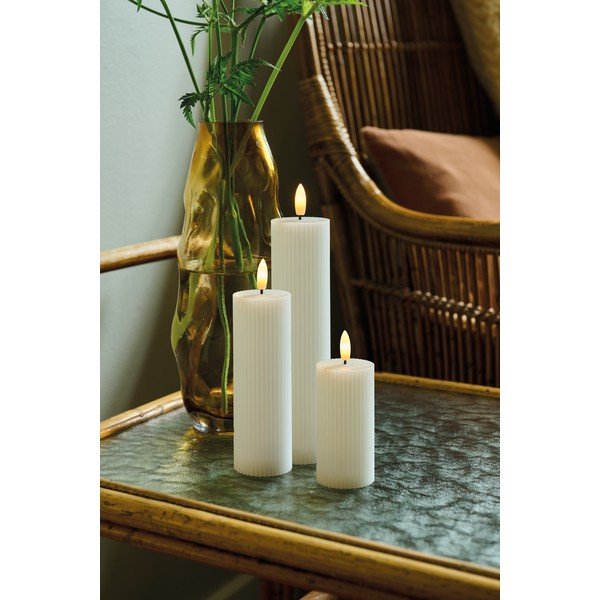 Biele dobíjacie svetelné dekorácie v súprave 3 ks Smilla – Sirius-image-1