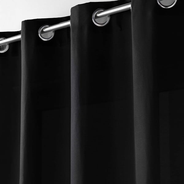Čierny záves z mikrovlákna 140x280 cm Absolu – douceur d'intérieur-image-2