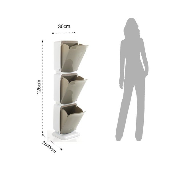 Recyklačný kôš s 3 priehradkami Tomasucci Riky, výška 125 cm-image-2