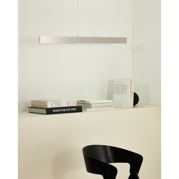 LED závesné svietidlo v striebornej farbe s kovovým tienidlom Boadella – Kave Home-image-1