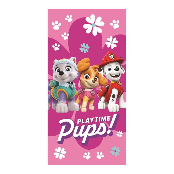 Ružová bavlnená detská osuška 70x140 cm Paw Patrol – Jerry Fabrics