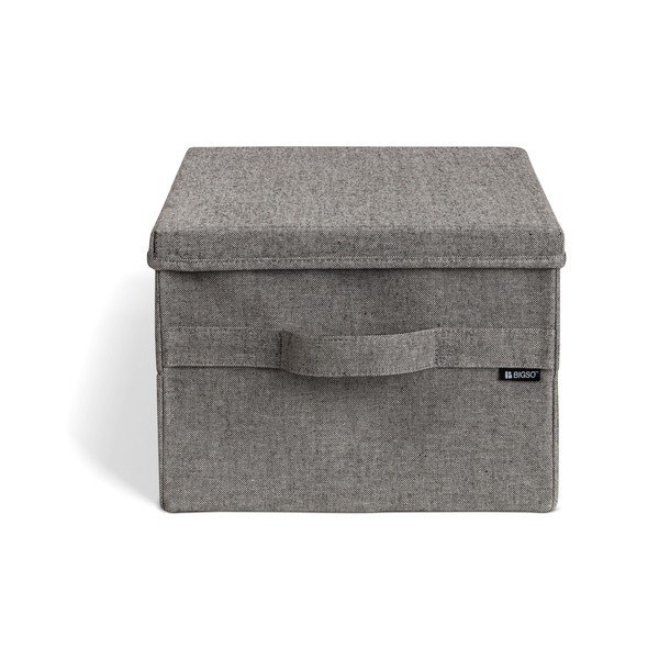 Sivý látkový úložný box s vekom 31x41x22 cm Soft Storage Medium – Bigso