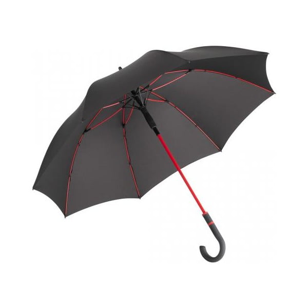 Čierny dáždnik s červenými detailmi Ambiance Fare Proof