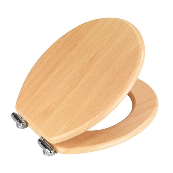 WC sedadlo s jednoduchým zatváraním Wenko Beech Nature, 43 x 37 cm-image-2