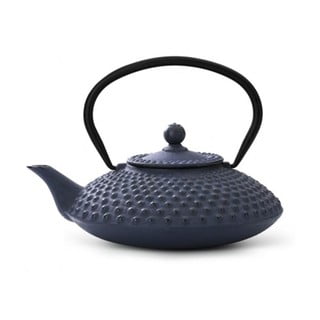 Modrá liatinová kanvica so sitkom na sypaný čaj Bredemeijer Xilin, 1,25 l
