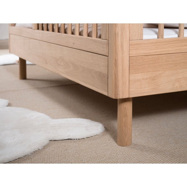 Postieľka z dubového dreva v prírodnej farbe 70x140 cm Forrest - Vipack-image-3