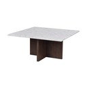 Bielo-hnedý mramorový konferenčný stolík 90x90 cm Brooksville - Rowico