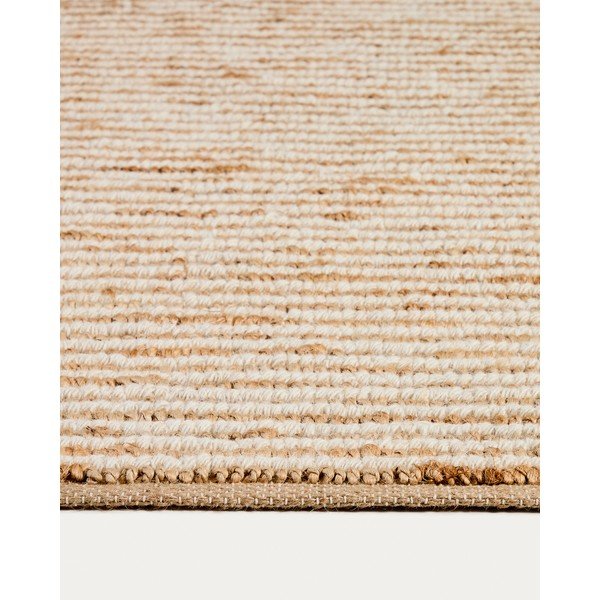Ručne tkaný jutový koberec v prírodnej farbe 200x300 cm Derule – Kave Home-image-3