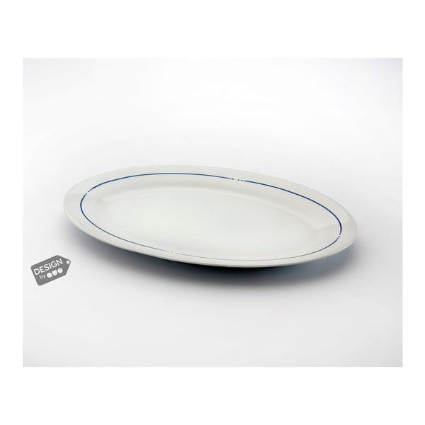Porcelánový servírovací tanier s modrým pruhom Versa Mer
