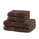 Hnedé froté bavlnené uteráky a osušky v súprave 4 ks Marina – DecoKing
