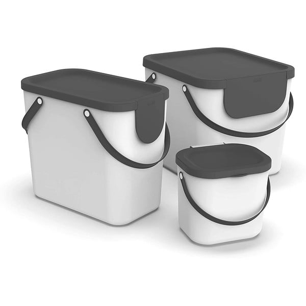 Biela nádoba na kompostovateľný odpad 6 l Albula - Rotho-image-3