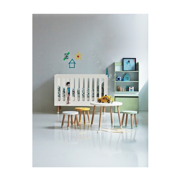 Biela detská postieľka Flexa Dots, 60 x 120 cm-image-1