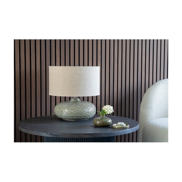 Khaki keramická stolová lampa s textilným tienidlom (výška  44 cm) Oldham – House Nordic-image-2