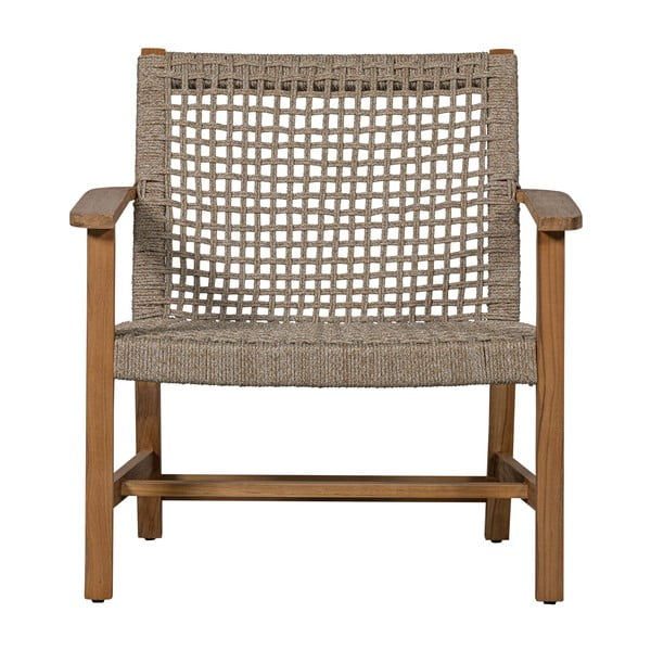 Drevené záhradné kreslo v béžovej a prírodnej farbe Copper - Exotan-image-3