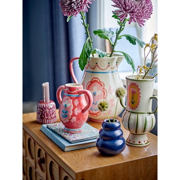 Béžová kameninová ručne maľovaná váza (výška  21 cm) Odina – Bloomingville-image-3