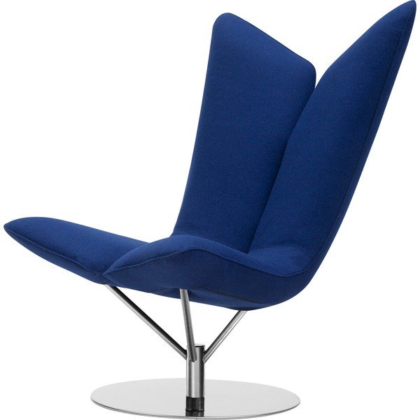 Tmavomodré kreslo Softline Angel Felt Melange Dark Blue-image-2