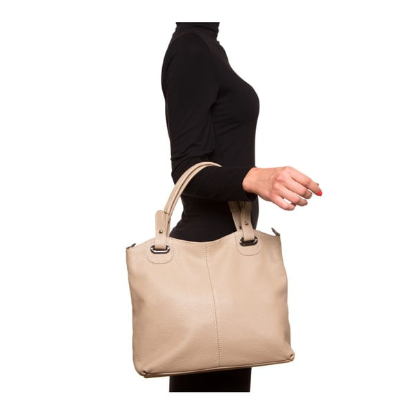 Sivohnedá kožená kabelka Luisa Vannini Nena-image-4