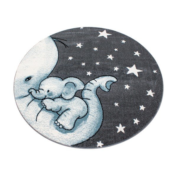 Modro-sivý detský koberec ø 120 cm Kids – Ayyildiz Carpets
