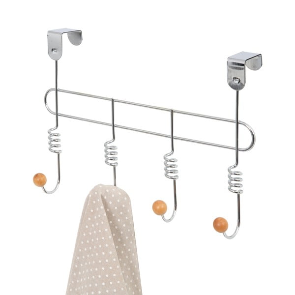 Kovový vešiak na dvere v striebornej farbe 33 cm Spirale – Compactor-image-2