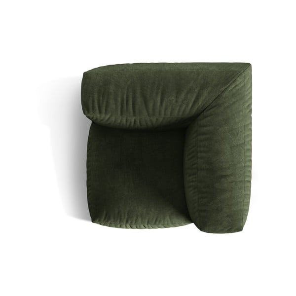 Zelený zamatový modul pohovky (variabilný) Martina – Micadoni -image-3