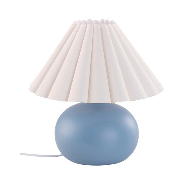 Biela/modrá keramická stolová lampa (výška  34 cm) Crasso – Jotex