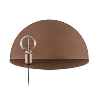 Hnedé nástenné svietidlo s poličkou Homemania Decor Shelfie