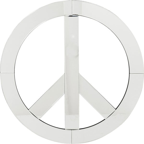 Dekoratívne nástenné zrkadlo Kare Design Peace, priemer 70 cm