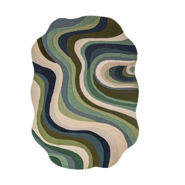 Zelený ručne tkaný vlnený koberec 200x290 cm Envy Wool – Flair Rugs