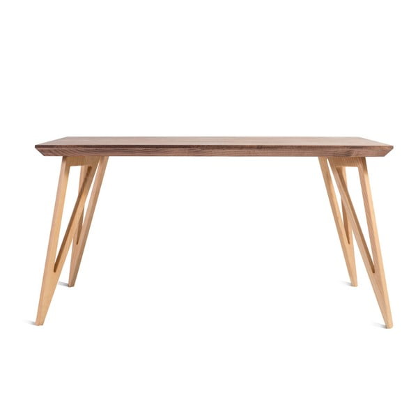 Jedálenský stôl z masívneho jaseňového dreva Charlie Pommier Triangle, 80 × 80 cm