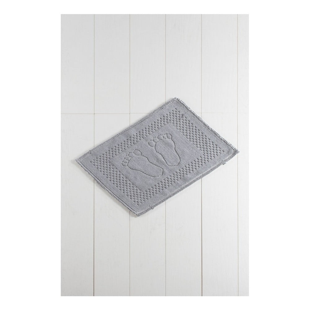 Sivá kúpeľňová predložka Foutastic, 70 × 50 cm