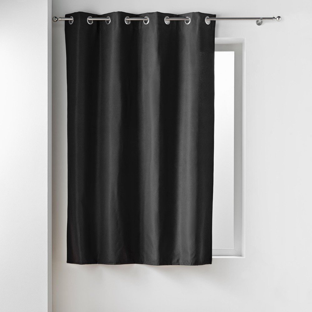 E-shop Čierny termo/dimout záves z mikrovlákna 135x180 cm Micropolar – douceur d'intérieur