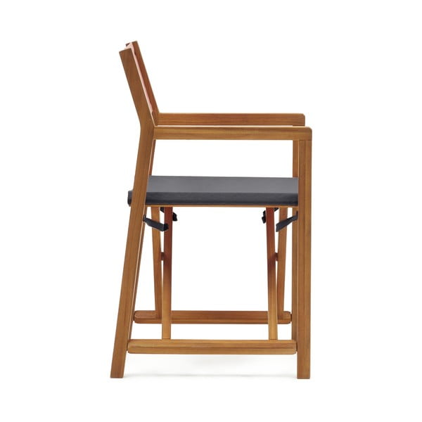 Čierna/drevená záhradná stolička Thianna - Kave Home-image-2