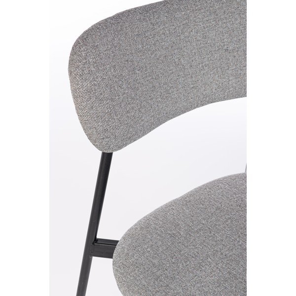 Sivá čalúnená jedálenská stolička Inka – Yes Everyday-image-1