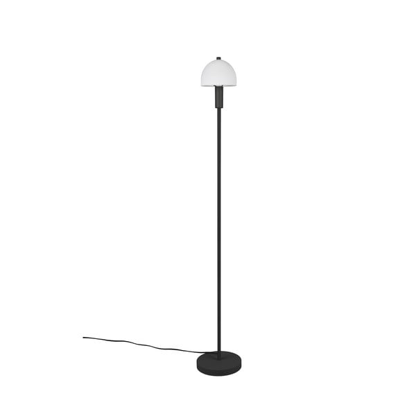 Čierna stojacia lampa so skleneným tienidlom (výška 120 cm) Glenn – Trio-image-2